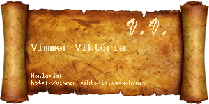 Vimmer Viktória névjegykártya